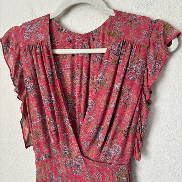 Reformation Boho Floral Print Flirty Wrap Maxi Dress - Picture 3 of 11